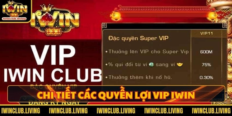 Chi tiết các quyền lợi vip IWIN mà player được nhận